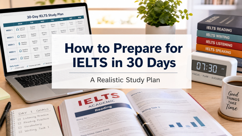How to Prepare for IELTS in 30 Days: A Realistic Study Plan - Bivent ...