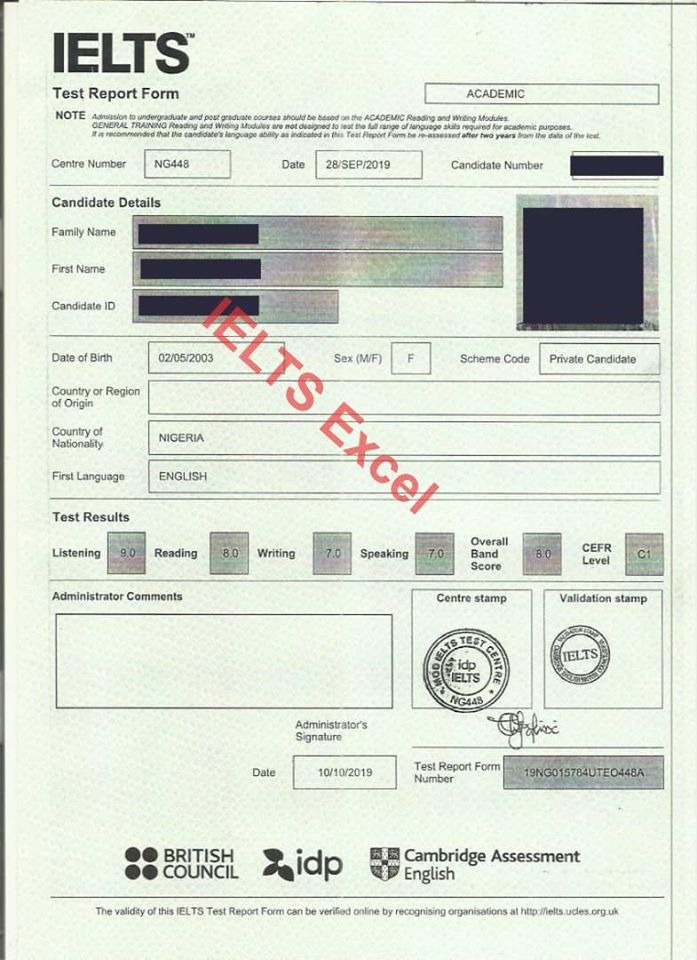 vat nip number ielts nigeria