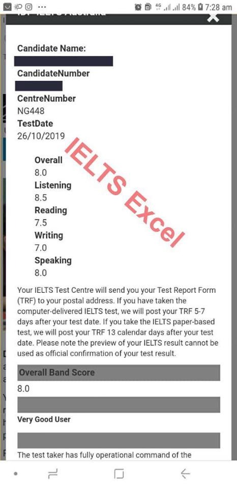 IELTS in Nigeria: Our Past Results that will inspire you 23 17 1