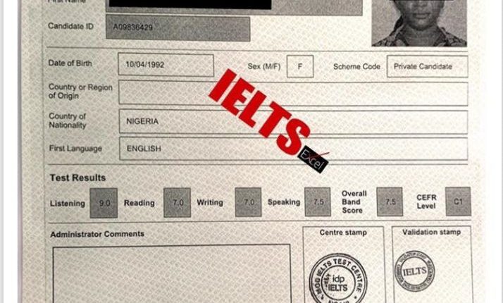 bivent ielts sample past results
