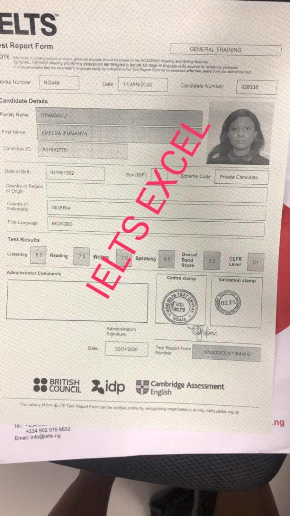 IELTS in Nigeria: Our Past Results that will inspire you 28 21