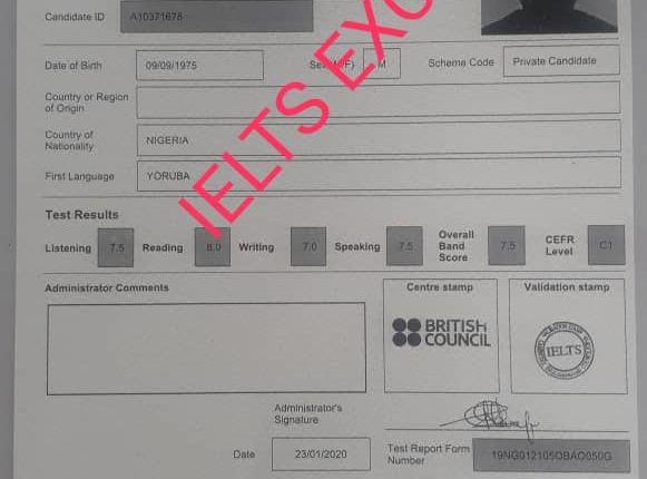 sample of the ielts past results of bivent students