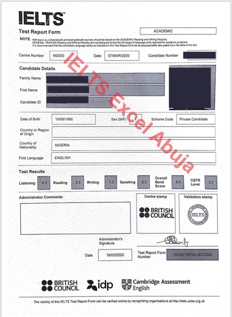 IELTS in Nigeria: Our Past Results that will inspire you 32 25